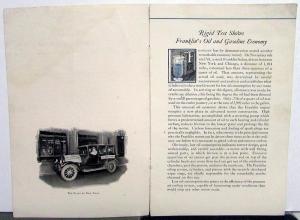 1924 Franklin Car New York to Chicago Road Trip Sales Brochure Original