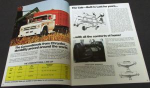 Original 1972 Dodge Fargo Canadian Truck Dealer Sales Brochure Medium H/D