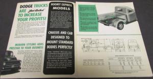 Original 1952 Dodge Canadian Truck Dealer Sales Brochure DG-2 Models Pickup