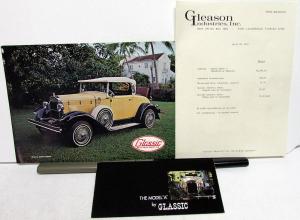 1966 Glassic Reproduction Model A Vintage Car Sales Brochure Folder Price List