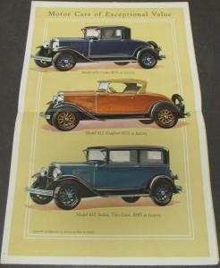 1929 Graham Paige Model 612 Color Sales Brochure Mailer Original