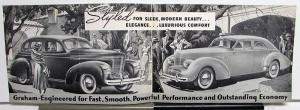 1940 Graham Supercharger Coupes & Sedans Auto Sales Brochure Original