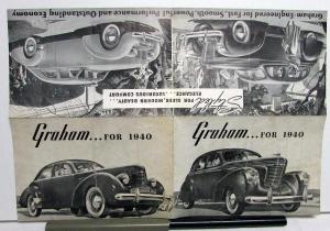 1940 Graham Supercharger Coupes & Sedans Auto Sales Brochure Original