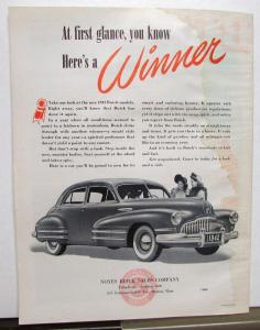 1941 Buick Magazine Announce 1942 Models 40 50 60 70 90 Sales Brochure W/Letter