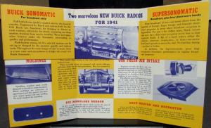 1941 Buick Accessory Equipment Sales Brochure Leaflet Original