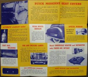 1941 Buick Accessory Equipment Sales Brochure Leaflet Original