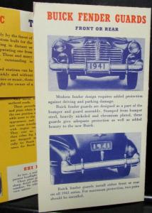 1941 Buick Accessory Equipment Sales Brochure Leaflet Original