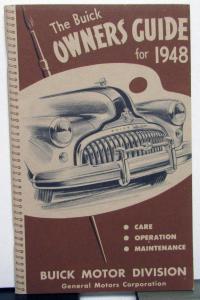 1948 Buick Eight Special Super Roadmaster Dynaflow Owners Manual Guide Original