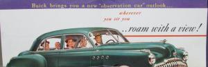 1949 Buick Super & Roadmaster Full View Vision Color Sales Brochure Leaflet Orig