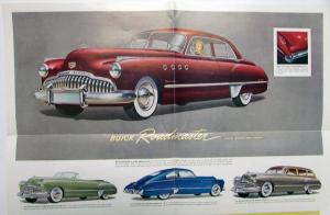 1949 Buick Series Super 50 Roadmaster 70 Color Sales Brochure Folder Original