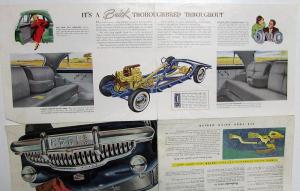 1949 Buick Series Super 50 Roadmaster 70 Color Sales Brochure Folder Original