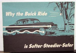 1951 Buick Eight Softer Steadier Safer Sales Brochure Original