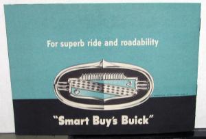 1951 Buick Eight Softer Steadier Safer Sales Brochure Original