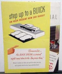 1952 Buick Eight Special Riviera & Tourback Sales Brochure Mailer FOB Prices