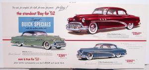 1952 Buick Eight Special Riviera & Tourback Sales Brochure Mailer FOB Prices