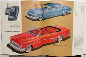 1954 Buick Roadmaster Super Special Century Skylark Sales Brochure Teal Cover