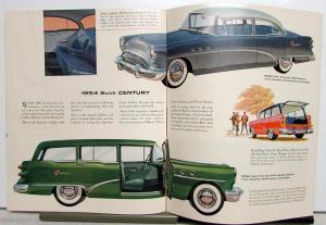 1954 Buick Roadmaster Super Special Century Skylark Sales Brochure Teal Cover