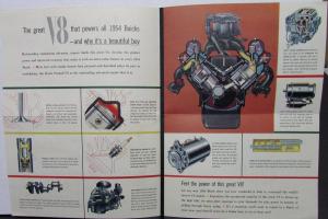 1954 Buick V8 Nailhead Power Fireball Engine Original Sales Brochure Folder