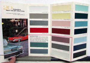 1958 Buick Color Paint Chips Sales Brochure Folder Original