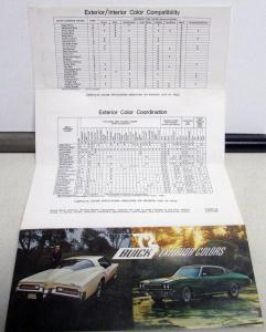 1972 Buick Exterior Colors Brochure Riviera GS Skylark Electra 225 Sportwagon