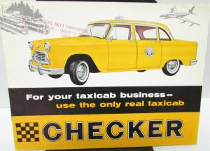 1961 Checker Dealer Sales Brochure Taxi Cab Fleet Rare Nice