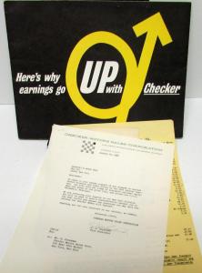 1964 Checker Dealer Sales Brochure Taxi Cab Fleet Rare