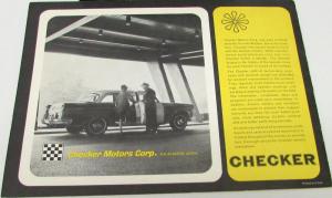 1964 Checker Dealer Sales Brochure Taxi Cab Fleet Rare