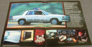 1986 Chrysler Volare Police Car Sales Brochure Spanish Text Mexican Market Rare