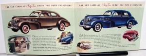 1940 Cadillac Sixty Two 62 V8 Coupe & Sedan Sales Brochure With Envelope