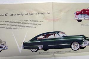 1948 Cadillac Series 61 62 60 Special 75 Original Color Sales Brochure Folder