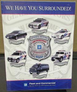 2002 GM Law Enforcement Portfolio Dealer Sales Brochure Police Fleet Packages