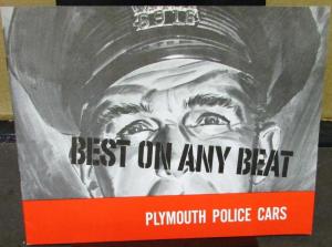 1957 Plymouth Dealer Sales Brochure Police Cars Sedan Wagon 2 X 4 Rare