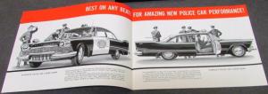 1957 Plymouth Dealer Sales Brochure Police Cars Sedan Wagon 2 X 4 Rare