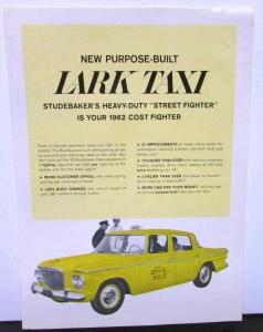 1962 Studebaker Dealer Sales Brochure Taxi Cab Models Lark Rare