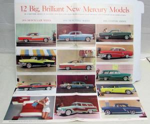 1956 Mercury Montclair Monterey Custom Sales Brochure Folder Large Poster