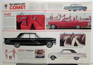 1963 Mercury Comet Meteor Monterey Oversized Sales Brochure Glossy Paper