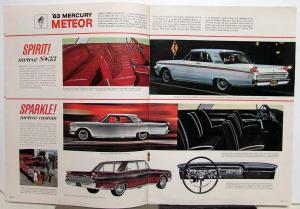 1963 Mercury Comet Meteor Monterey Oversized Sales Brochure Glossy Paper