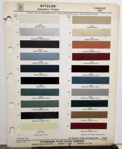 1965 Cadillac Ditzler PPG Color Paint Chips Original