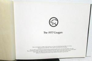 1977 Mercury Cougar Brougham XR-7 Wagon Prestige Sales Brochure VERY NICE Orig