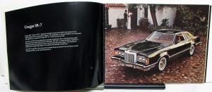 1977 Mercury Cougar Brougham XR-7 Wagon Prestige Sales Brochure VERY NICE Orig