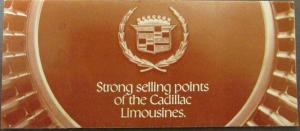 1977 Cadillac Limousine Sales Brochure Folder Original