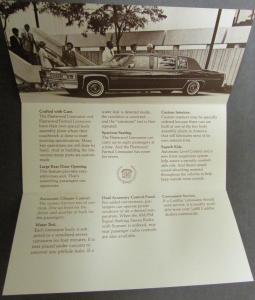 1977 Cadillac Limousine Sales Brochure Folder Original