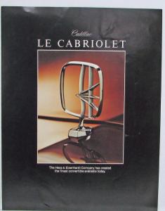 1978 Cadillac Le Cabriolet Convertible by Hess & Eisenhardt Sales Brochure Orig