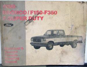 1990 Ford Dealer Electrical & Vacuum Diagram Manual Bronco F150-350 F-Super Duty