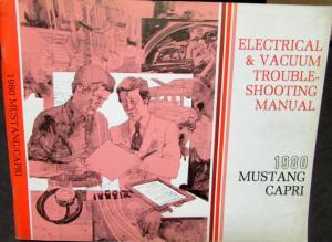 1980 Ford Mercury Dealer Electrical & Vacuum Diagram Manual Mustang Capri