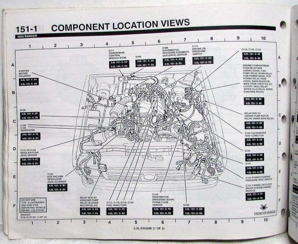 1995 Ford Ranger Electrical Vacuum Troubleshooting Shop Service Manual