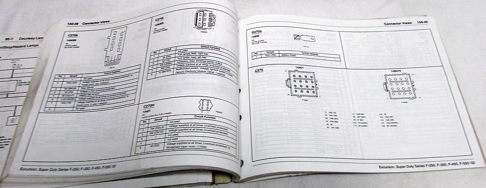 2002 Ford Electrical Wiring Diagram Manual Excursion F SuperDuty 250