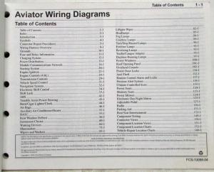 2004 Lincoln Electrical Wiring Diagram Service Manual Aviator