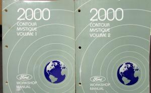 2000 Ford Contour Mercury Mystique Volume 1 & 2 Service Shop Repair Manuals Orig