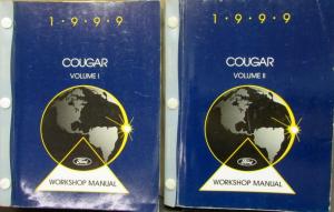 1999 Mercury Cougar Volume 1 & 2 Service Shop Repair Manual Original